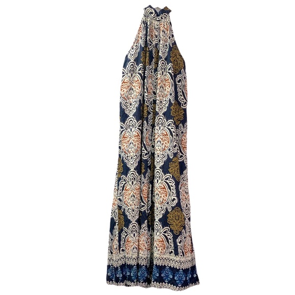Ashley Stewart Pants - Ashley Stewart NEW Halter Jumpsuit 18/20 Peacock Wide Leg Palazzo Romantic Party